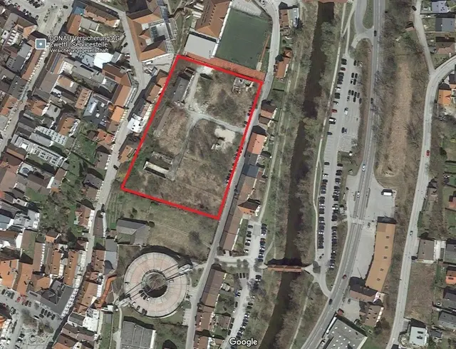 Eine grobe Darstellung aus der Vogelperspektive des zirka 10.000 Quadratmeter großen Areals. | Foto: Google Maps