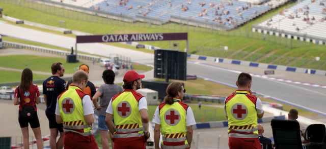 Das Rote Kreuz ist bei der Formel 1 wieder vor Ort.
