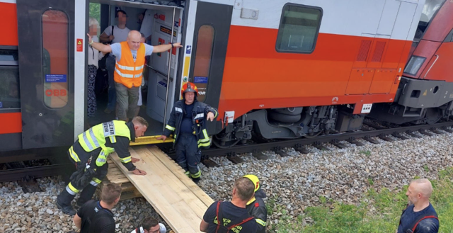 Parallel dazu wurde in enger Zusammenarbeit mit der Einsatzleitung der ÖBB die Evakuierung des betroffenen Zuges organisiert. | Foto: Feuerwehr Sigmundsherberg