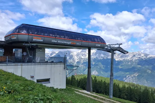 ...die Hirschkogelbahn war noch nicht im Sommerbetrieb.