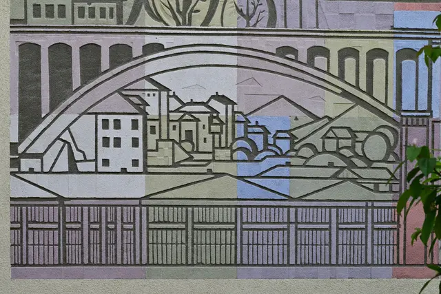 Sgraffito-Detail: Zeller Hochbrücke in Waidhofen an der Ybbs | Foto: Hans-Peter Kriener