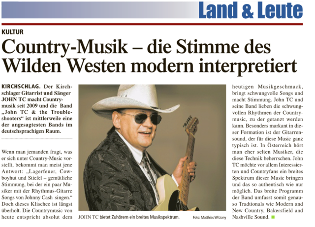 John TC bei der Country-Night in Mauthausen | Foto: John TC