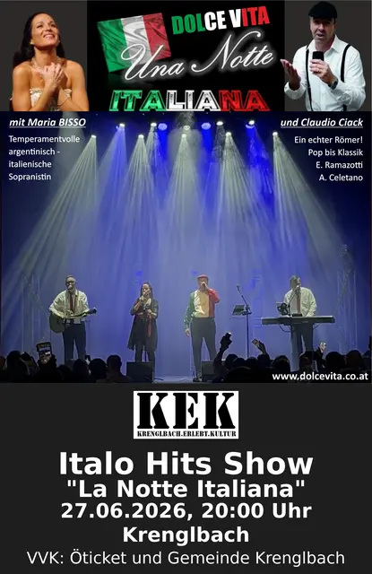 In Krenglbach wartet die große Italo-Hits-Show. | Foto: KEK