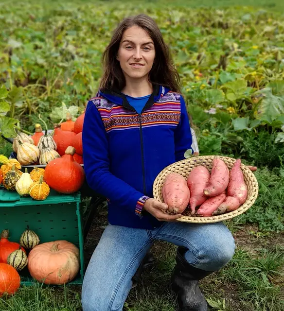 Im Herbst werden Süßkartoffeln, Kürbis und Buntmais geerntet.  | Foto: Susanne Popp-Kohlweiß