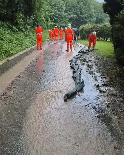 Unwettereinsätze gab es auch im Bezirk Klagenfurt-Land. | Foto: Freiwillige Feuerwehr Feistritz im Rosental