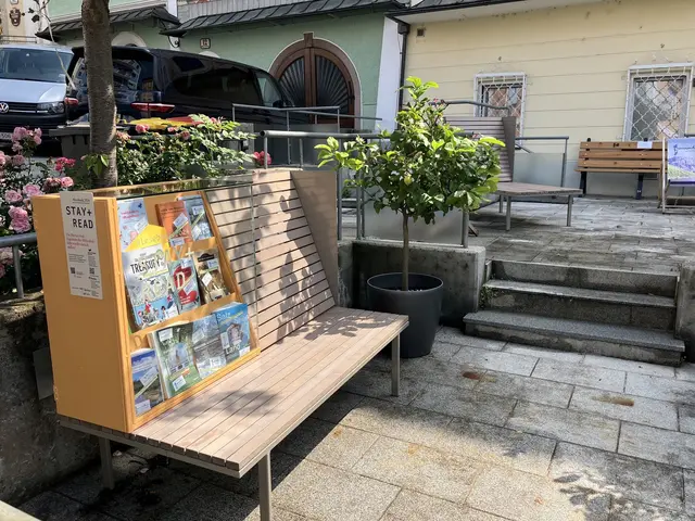 Die Lesebank am Gmundner Marktplatz. | Foto: Stadtbücherei Gmunden