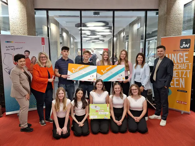 Die Teams "Dyslexia" und "Pure Joy" holten in beiden Kategorien den Sieg, das dritte Projekt der HAK Schärding "Vintage Town" belegte Platz Zwei.  | Foto: HAK Schärding