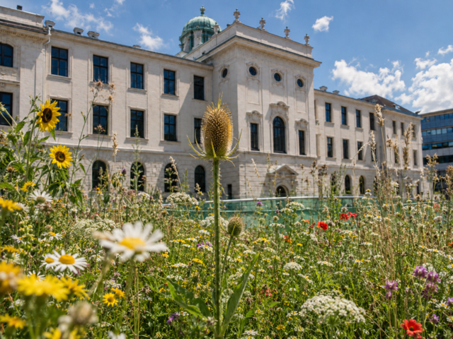 Am Samstag, dem 27. Juni, wird bei freiem Eintritt zum "Bloom"-Fest im Joanneumsviertel in Graz geladen.  | Foto: UMJ/N. Lackner, KI-adaptiert
