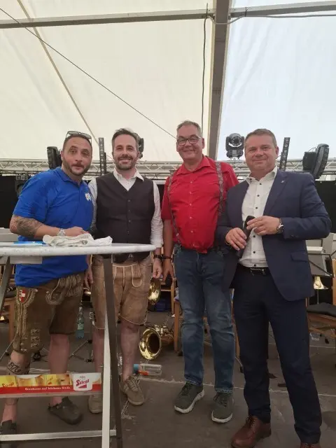 Ehrenansprache: Markus Kullmann, Thomas Unger, Christian Partoll,