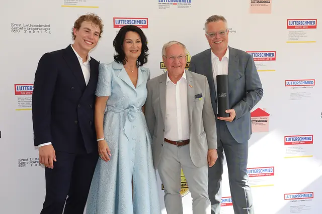Gregor Lutterschmied, Diana Lutterschmied, Vulkanlandobmann Josef Ober und Ernst Lutterschmied (v. l.)
