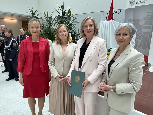 Frauenpower in der Justiz – nicht nur in Korneuburg: Katharina Lehmayer, Andrea Hahn, Birgit Eisenmagen und Anna Sporrer. | Foto: Sandra Schütz