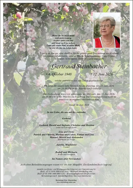 Gertraud Steinbacher | Foto: Bestatter
