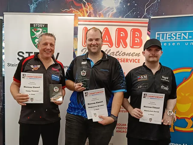 Siegerfoto vl. Thomas Cichy, Brnako Sojanovic, David Häntschel