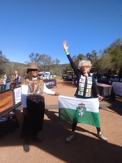 Christa Triebl wohlauf im Ziel: Die Feldbacherin belegte in Südafrika in ihrer Klasse den vierten Platz.