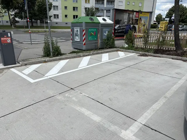 So präsentierten sich die Linien und Zahlen beim Gemeindebau nach den "Nachmarkierungen". | Foto: Luca Arztmann
