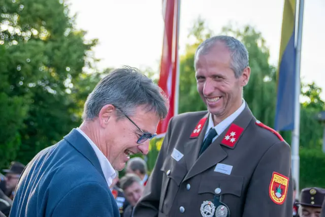Zahlreiche Feuerwehrmitglieder und Ehrengäste nahmen an der von der Feuerwehr Messern ausgerichteten Veranstaltung teil. | Foto: Feuerwehr