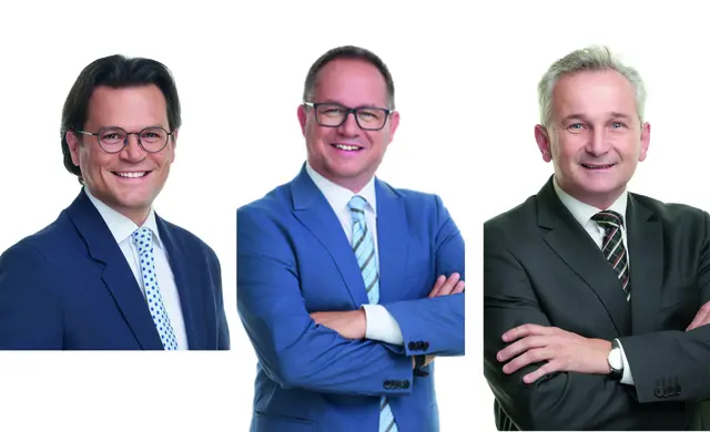 Die Bürgermeister Bernhard Heinl (Michelhausen), Georg Hagl (Judenau-Baumgarten), Leopold Figl (Langenrohr). | Foto: Marktgemeinde Michelhausen/Judenau-Baumgarten/Langenrohr