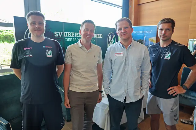 Pressekonferenz zum Saisonstart mit SVR-Cheftrainer Mario Despotovic, SVR-Präsident Thomas Gahleitner, SVR-Geschäftsführer Sport Wolfgang Fiala und SVR-Kapitän Andreas Leitner. | Foto: SV Ried/Schröckelsberger