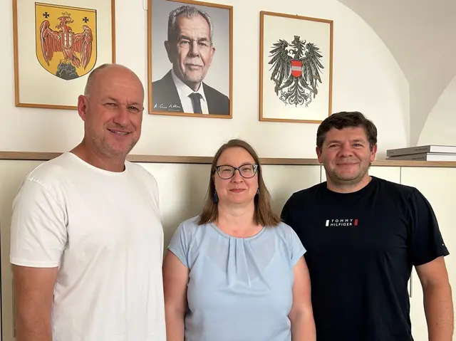 Neues Team: Hansjörg Schrammel, Marlene Csencsits, Emmerich Zax (v.l.). | Foto: Gemeinde Bildein