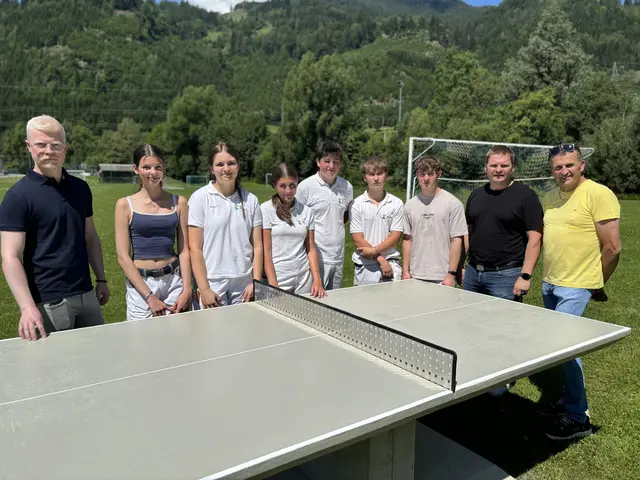 Auch die Tischtennisplatte ist neu.