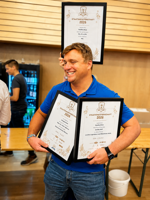 Alexander Pleyer aus Ober St. Veit wurde bei der Austrian Beer Challenge 2026 zum „Hausbrauer des Jahres“ gekürt. Er konnte die Jury in gleich drei Kategorien überzeugen. | Foto: Z.V.g.