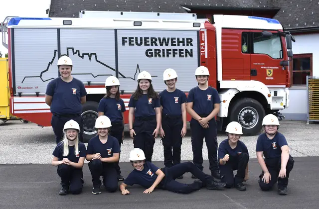 Beim Lokalaugenschein in Griffen vor der Landesmeisterschaft traf MeinBezirk.at auch die Griffner Feuerwehrjugend – die Nachwuchsflorianis sind Feuer und Flamme für die Bewerbe! | Foto: MeinBezirk.at/Petra Lammer