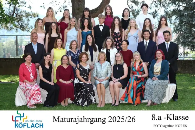 Das Maturafoto der 8a-Klasse des Gymnasiums Köflach | Foto: FOTO Koren