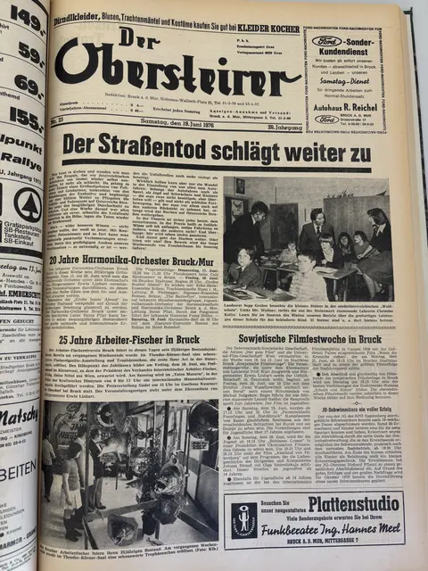 Der Obersteirer, Ausgabe vom 26. Juni 1976. | Foto: MeinBezirk