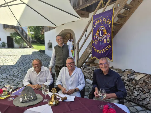 von links: Welf Zimmermann, Klaus Gutenberger, Werner Wieser und Leitner Johannes
 | Foto: Lions Club Dobratsch