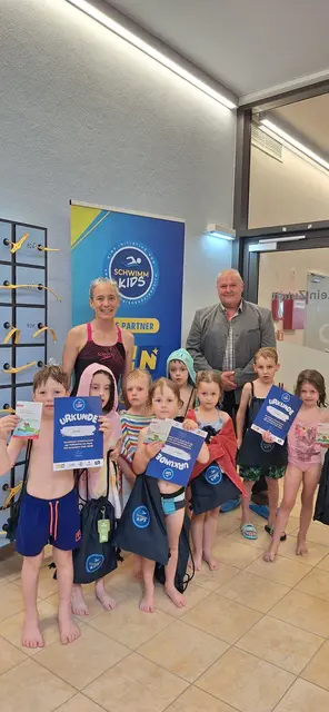 Abschluss der "NÖ Schwimmkids" im Ybbstaler Solebad in Göstling | Foto: Büro Landeshauptfrau-Stellvertreter Udo Landbauer