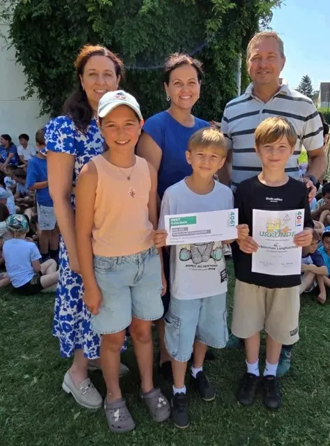 Die 4b der Volksschule Langholzfeld holte heuer den Klassensieg. | Foto: Gemeinde Pasching