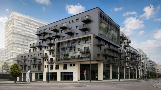 In der Bruno-Marek-Allee eröffnet der Apartment-Anbieter "Habyt" sein neues "Flaggschiff".  | Foto: Visualisierung: Habyt