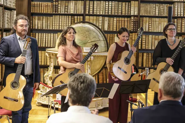 Das kohr guitar quartett mit der Uraufführung eines neuen Werkes von Agustín Castilla Ávila "The breaktown of nations" | Foto: © Karl Traintinger, dorfzeitung.com