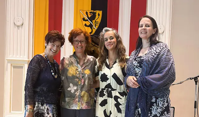 Am Bild von links: Gemeinderätin Johanna Cesar, Pianistin Elisabeth Harnik, Autorin Natascha Gangl, Kulturreferentin-Vizebürgermeisterin Michaela Lientscher. | Foto: Stadtgemeinde Wolfsberg