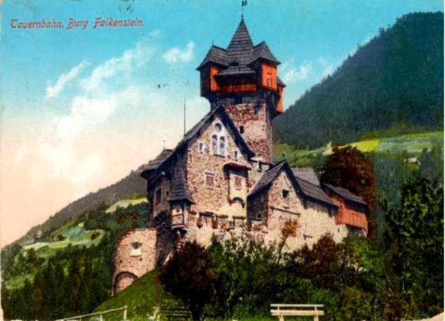 Ansichtspostkarte von der Burg Niederfalkenstein, um 1910 | Foto: Kärntner Landesarchiv