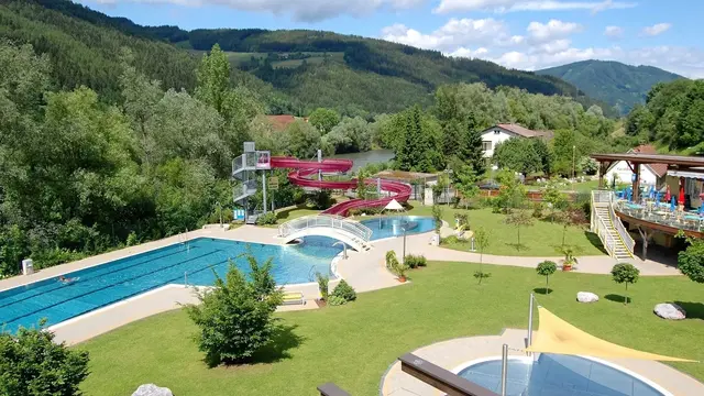 Freibad Niklasdorf Ansicht von oben