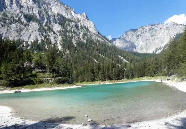 Der Grüne See hat derzeit wenig Wasser.