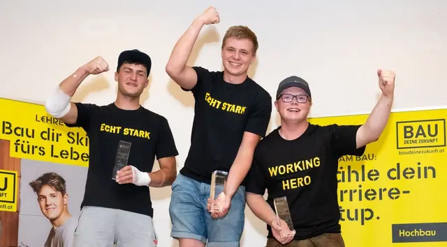 Von links: Emanuel Leitner (2.), Lukas Nopp (1.) und Thomas Speigner (3.).

 | Foto: Röbl