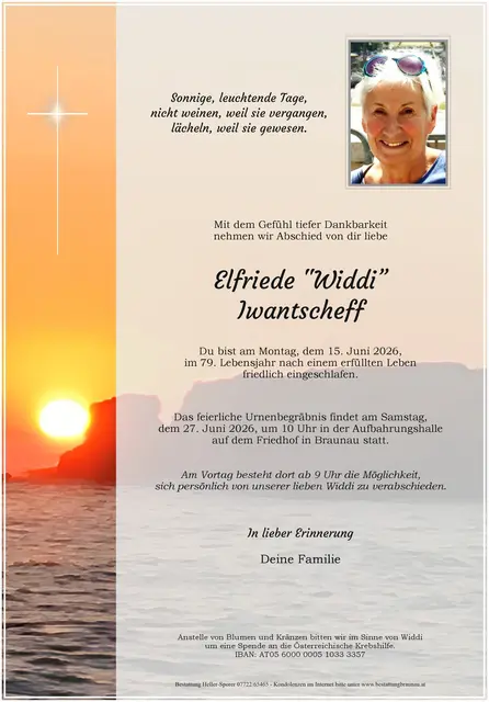 Elfriede Iwantscheff | Foto: Bestatter