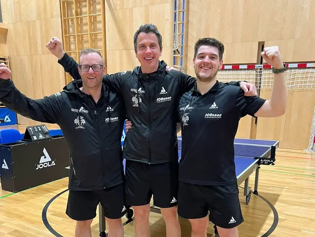 Oberliga-Meisterteam: Sigi Hofmeister, Mitja Lukner &amp; Rene Stöller | Foto: Stella &amp; Sigi's Tischtennisverein