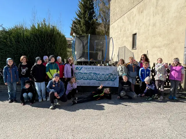 Sicher unterwegs im Straßenverkehr: Schüler beim Radworkshop im April 2026. | Foto: VS Groß Gerungs