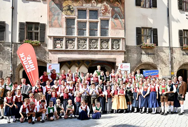 Das Motto des Projekets wurde hervorragend umgesetzt: "Jungtrachtler bewegen Innsbruck!" | Foto: Hassl