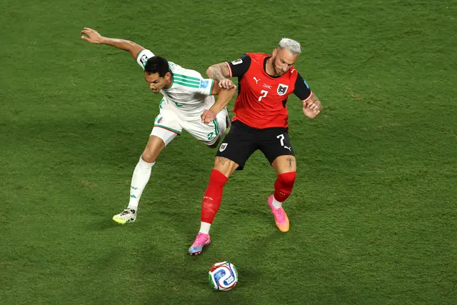 Aissa Mandi im Duell mit Marko Arnautovic beim Spiel Algerien gegen Österreich. | Foto: APA-Images / AFP Getty / FRANCOIS NEL