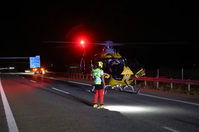 Der Rettungshubschrauber war im Einsatz.
