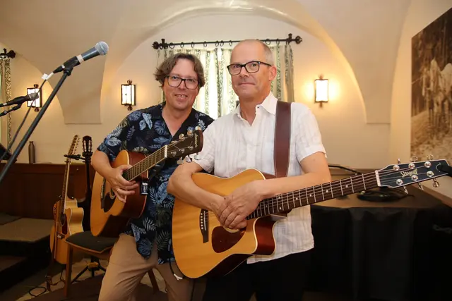Michael Manhart und Oliver Baumann begleiteten das Chorkonzert.