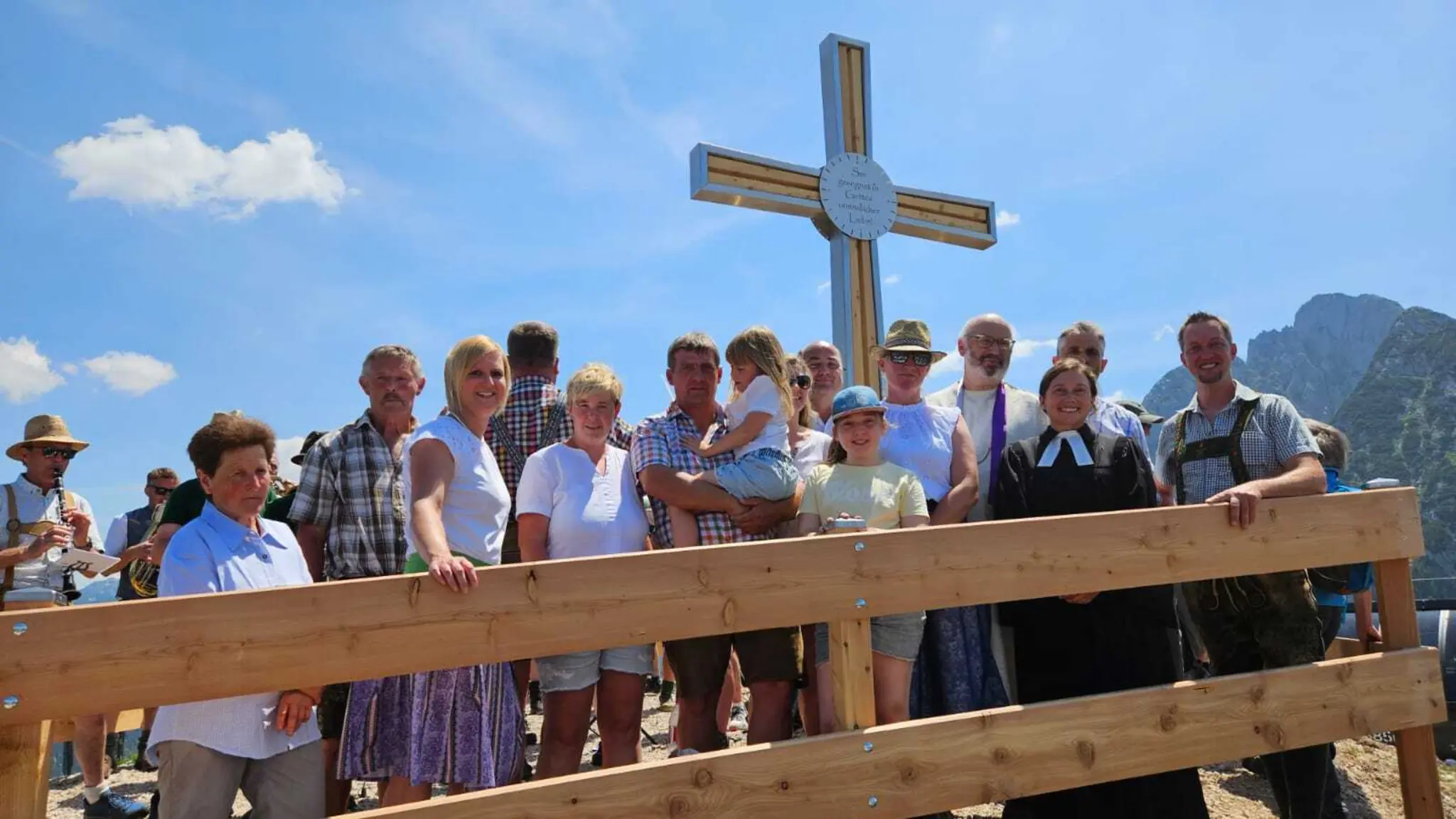 Cross dedication view: New summit cross crowns the viewpoint on the ...