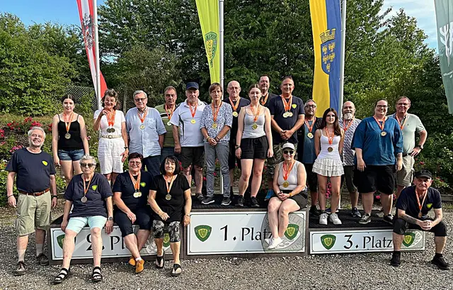 Helmut Marschitz, Emma Kubanik, Alex Hutterer, Michaela Haller, Gabi Ullmann, Erich Grünwald, Andrea Meißl, Stefan Bubits, Karl und Birgitt Kubjacek, Peter Milosits, Mia Kubanik, Gernot Wiedermann, Thomas Exler, Helga Proschinger, Walter Ofenauer, Linda Exler, Rene Kubanik, Alexandra Ellrod, Franz Manlig und Andreas Ettl.
 | Foto: Schützenverein-Mistelbach 
