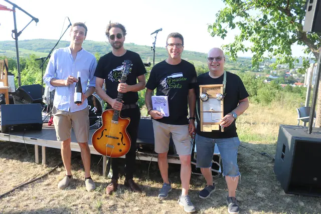 "G'mischter Satz" mit Gastgeber Stefan Rosner (links)-´.