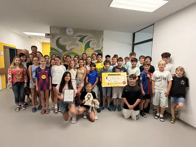 Die Schülerinnen und Schüler der Mittelschule Jenbach können stolz auf ihre Leistung sein.  | Foto: Krebshilfe Tirol