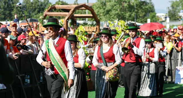 Der Musikverein Unzmarkt-Frauenburg spielte am Styrian Green Carpet auf.